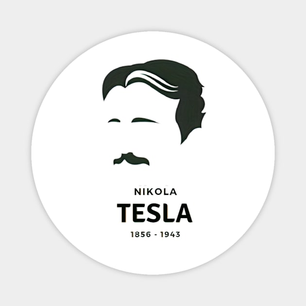 Nikola Tesla (1856 - 1943) Magnet by Artemis Art House